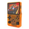 R36S Retro Handheld Game Console with 3.5 Inch IPS HD Display, Linux System, 1000 Inbuilt Games, 64GB Game Card – Compact Pocket Video Game (Ornage)